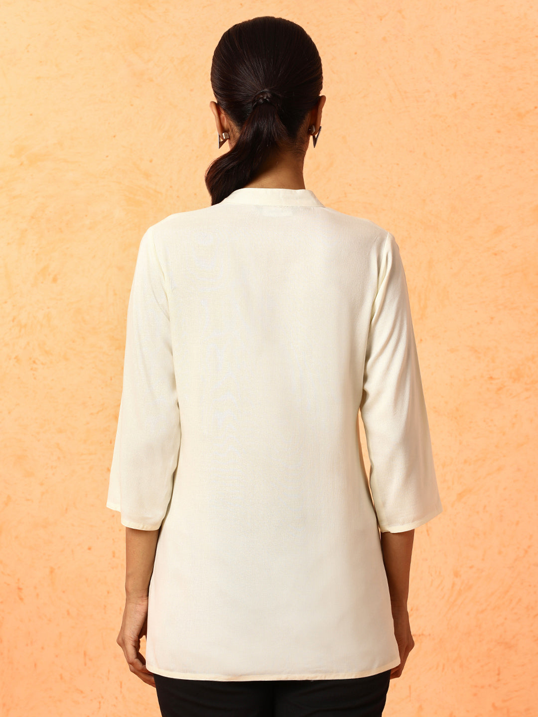 Solid Printed A-Line Kurta