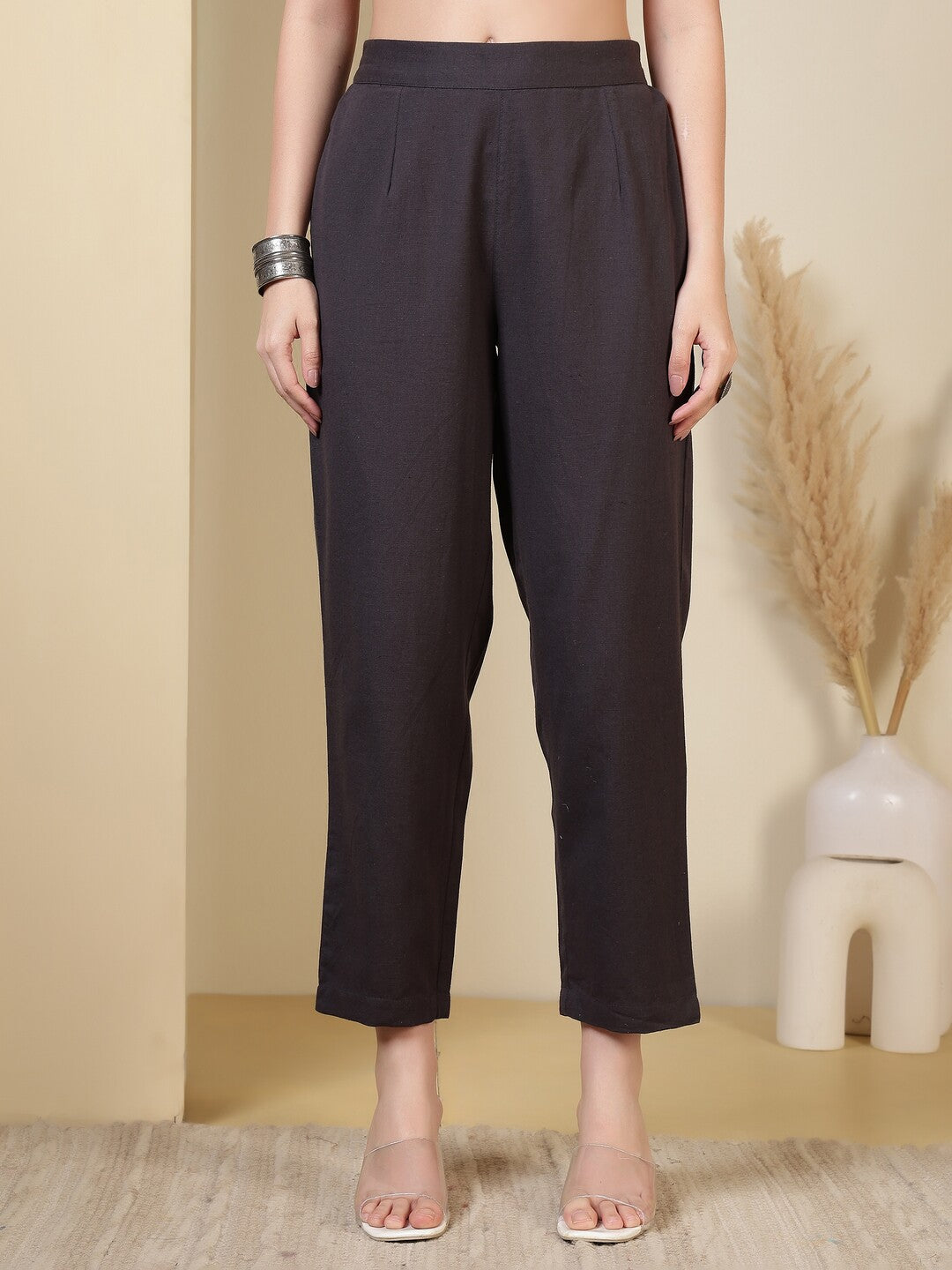 Floral Embroidered Straight Kurta & Trousers Sets