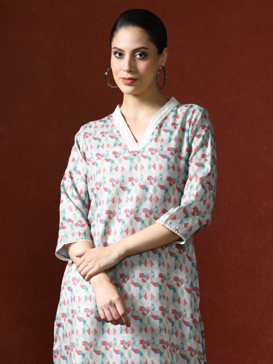 Floral Printed Straight Kurta