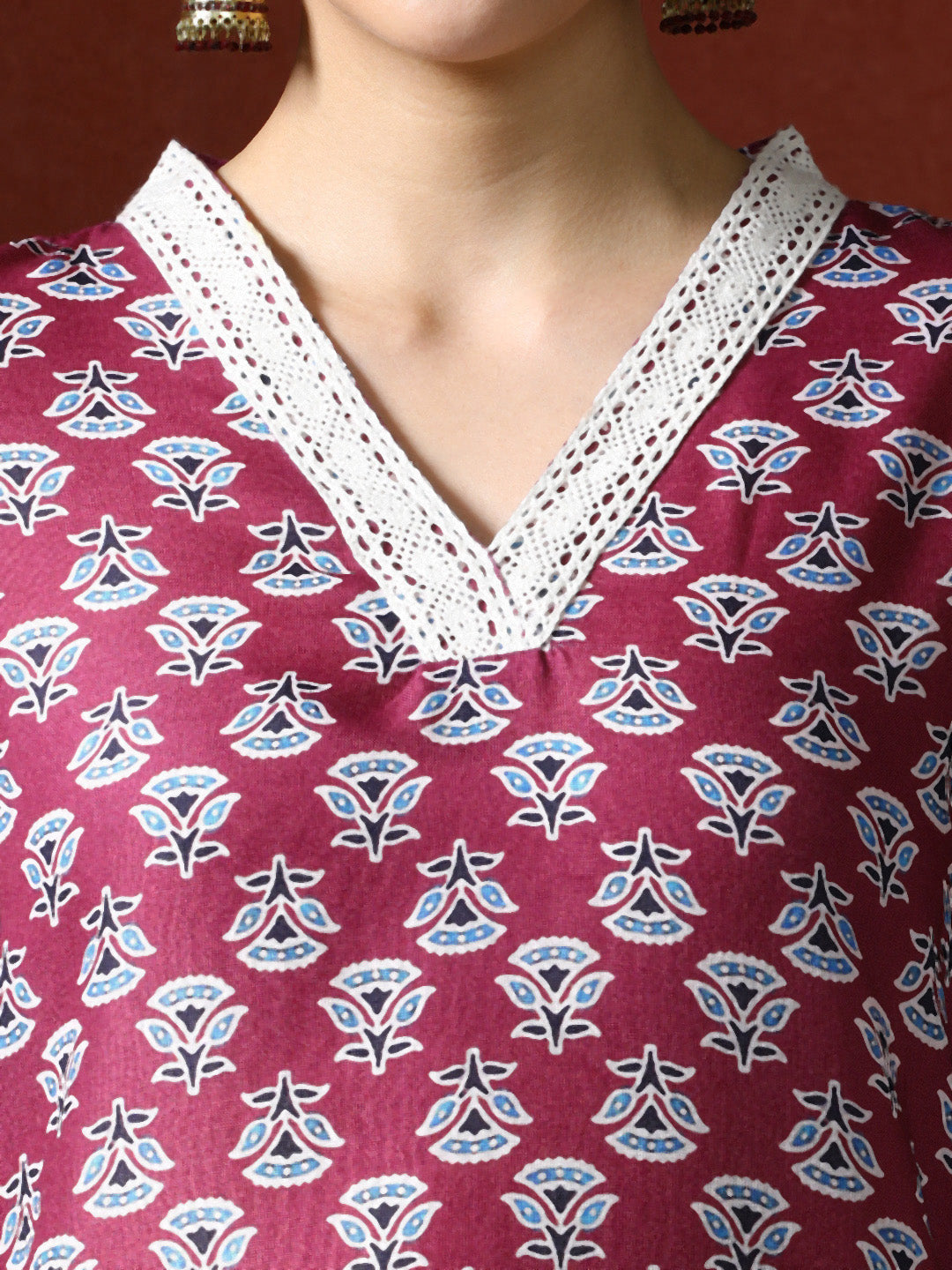 Floral Printed Straight Kurta