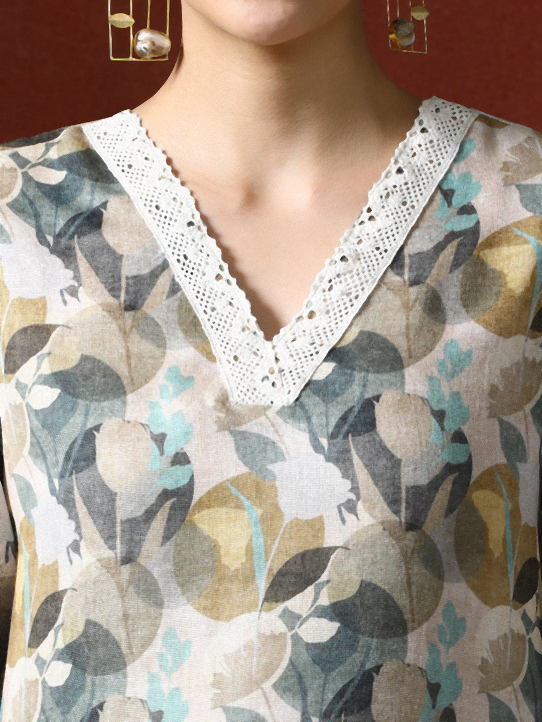 Floral Printed Straight Kurta