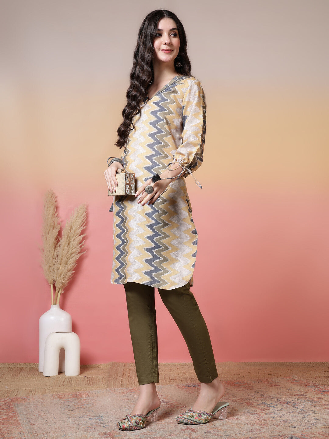 Floral Printed Straight Kurta