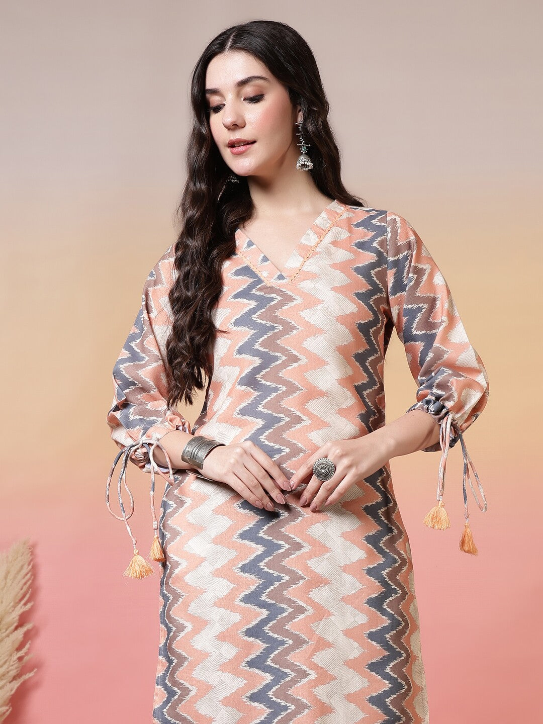 Floral Printed Straight Kurta