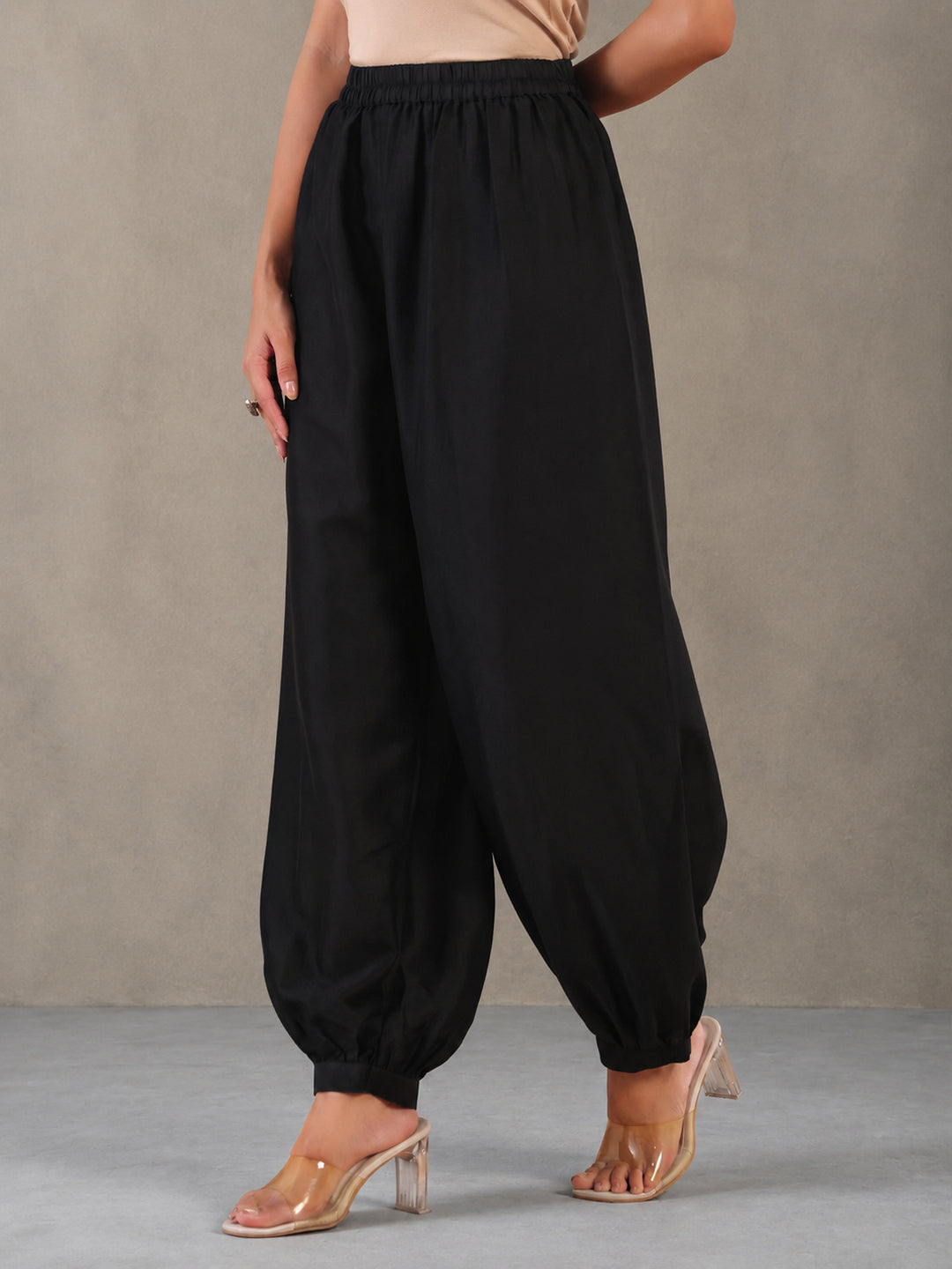 Solid Loose Fit Afgani Pant for Women
