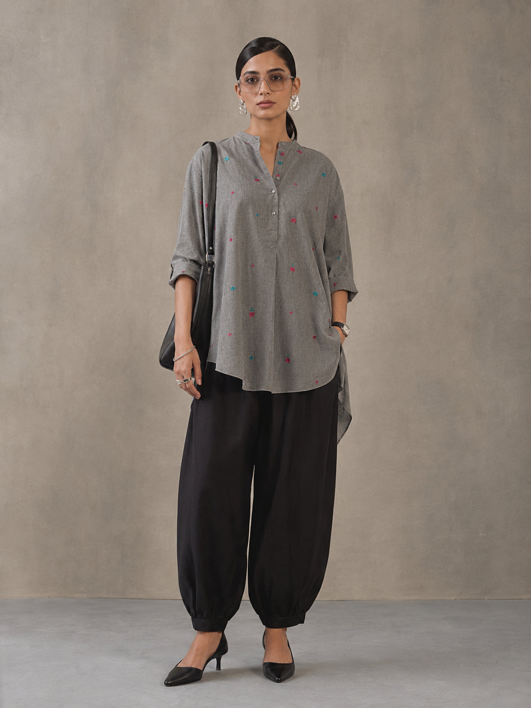 Solid Loose Fit Afgani Pant for Women