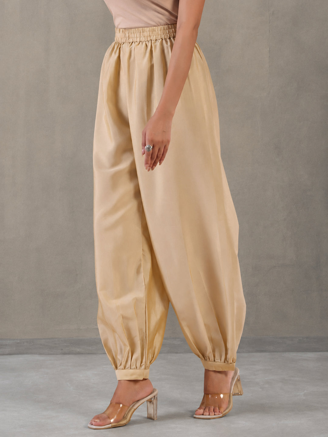 Solid Loose Fit Afgani Pant for Women