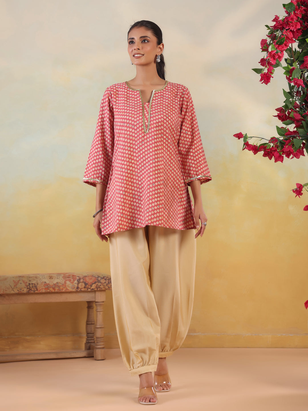 Solid Loose Fit Afgani Pant for Women
