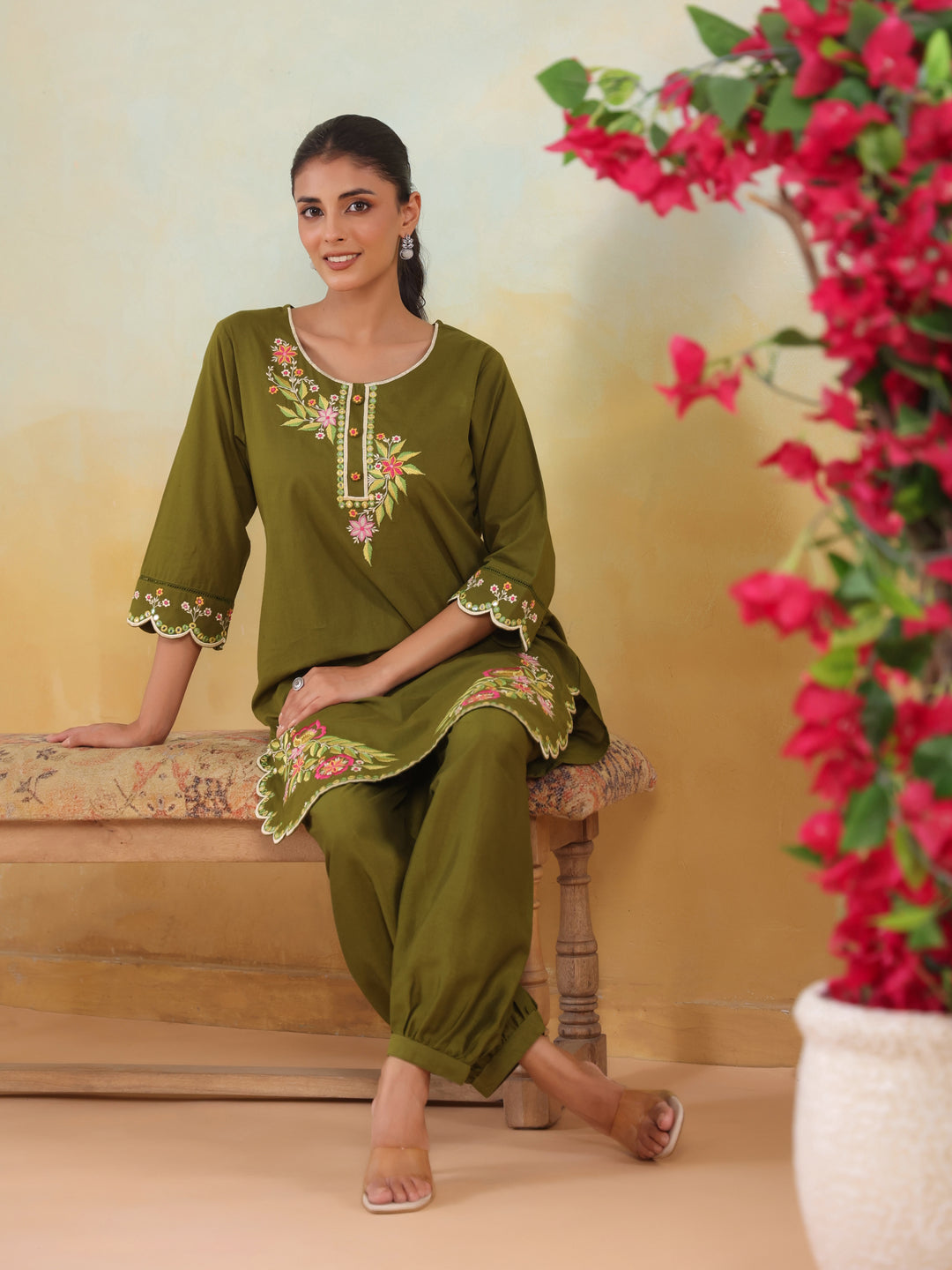 Solid Loose Fit Afgani Pant for Women