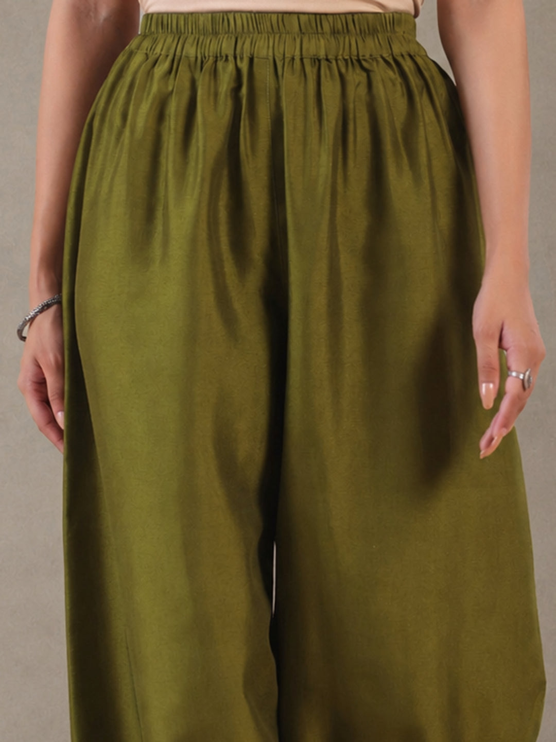 Solid Loose Fit Afgani Pant for Women
