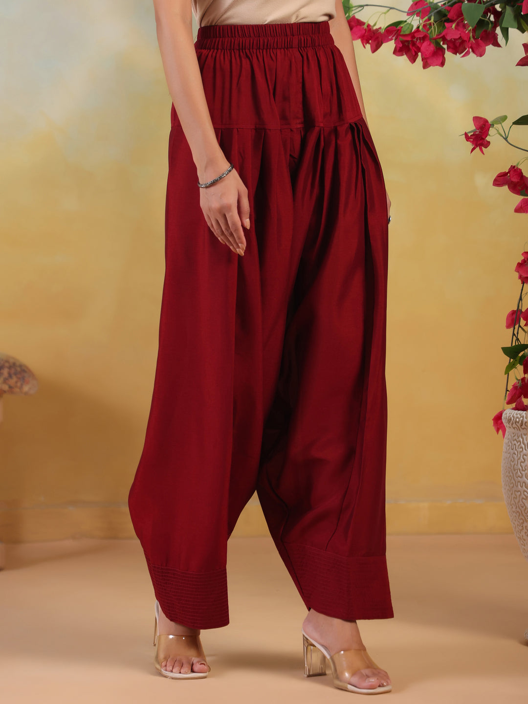 Solid Loose Fit Farshi Salwar