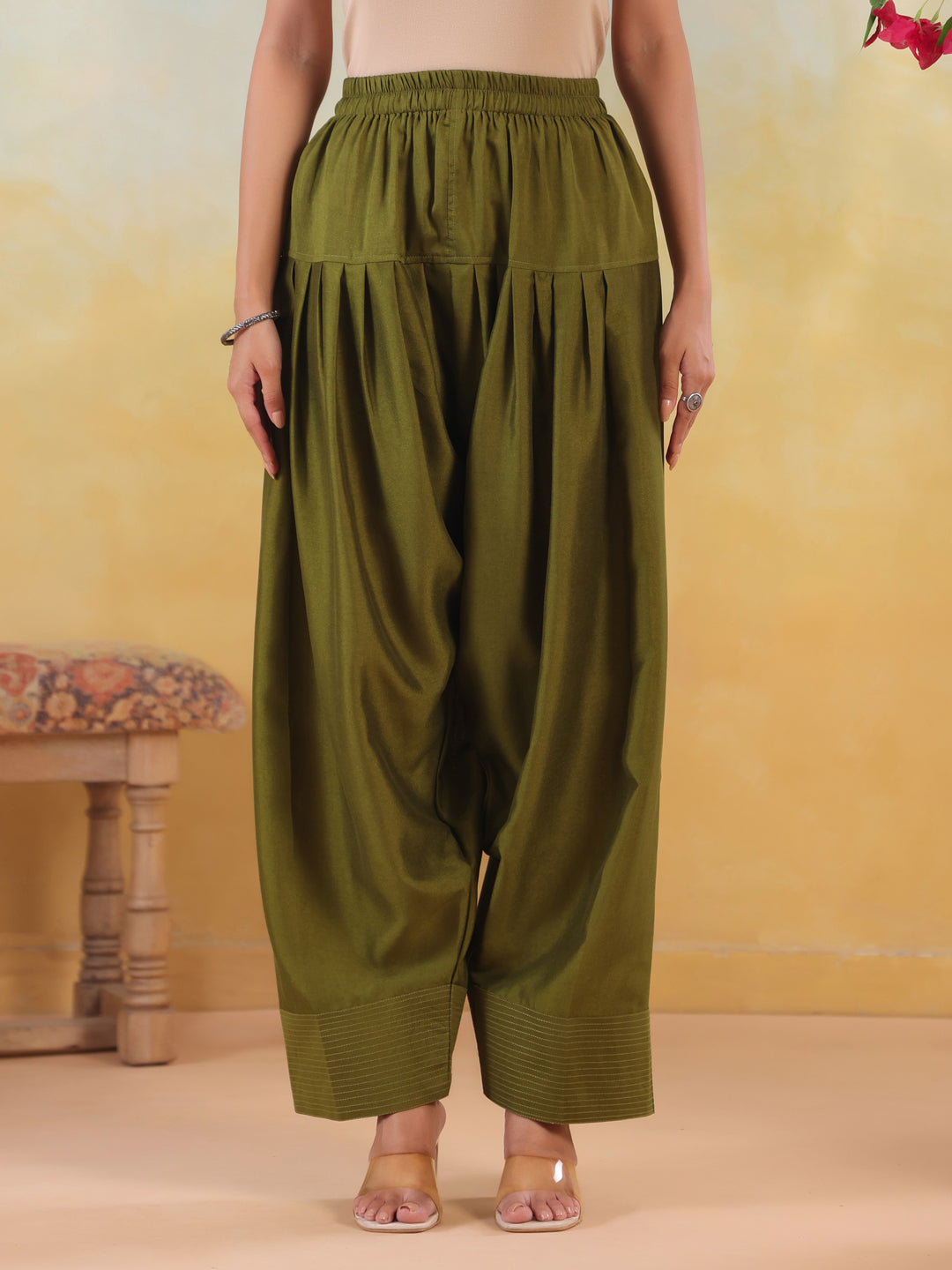 Solid Loose Fit Farshi Salwar
