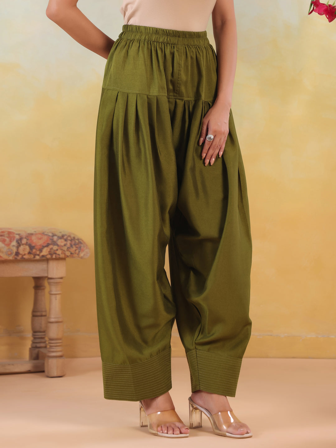 Solid Loose Fit Farshi Salwar
