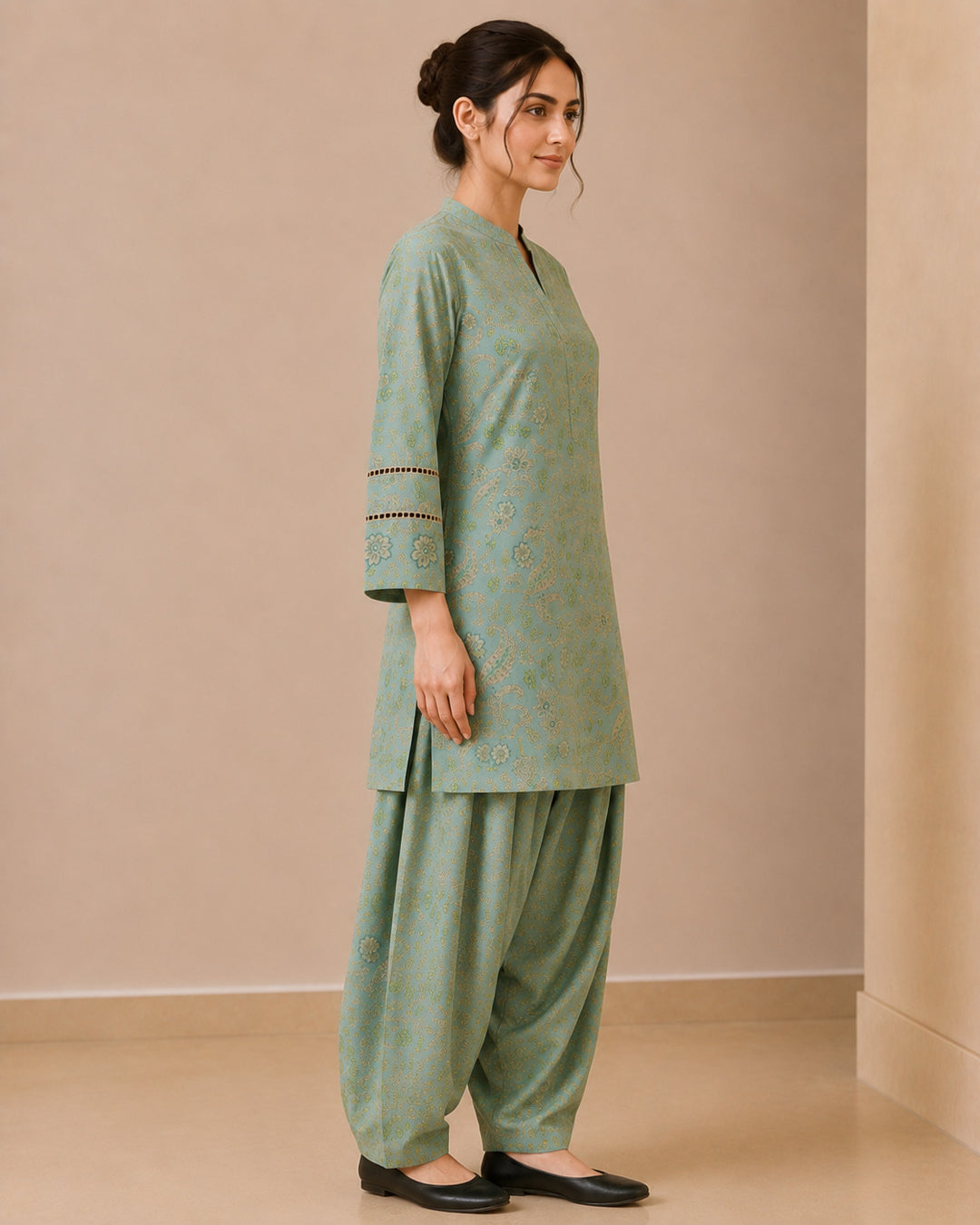 Floral Printed Straight Kurta & Salwar Sets