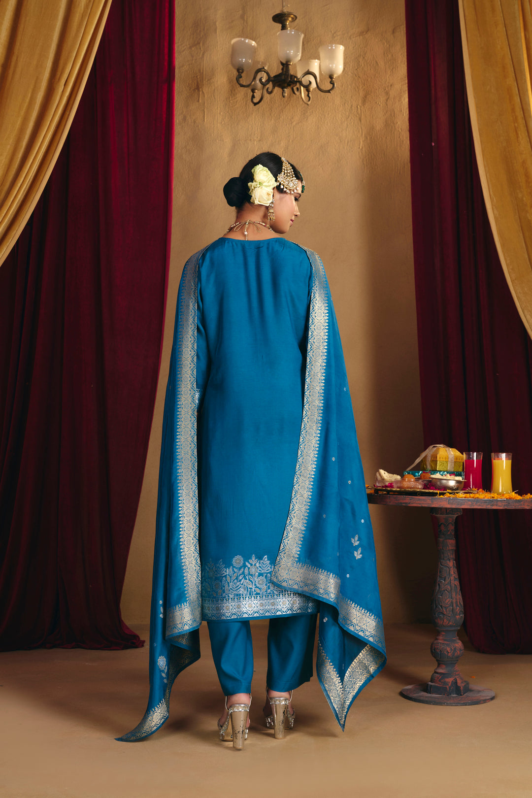 Floral Straight Kurta & Palazzos Sets