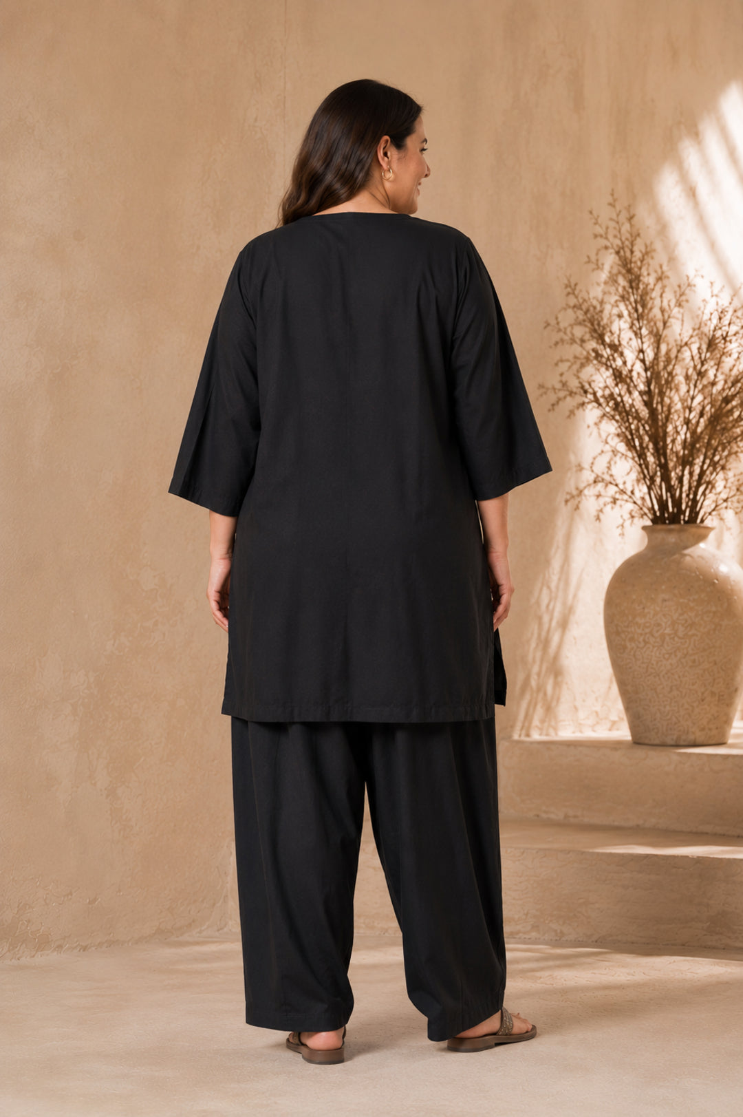 Solid Straight Kurta & Salwar Sets