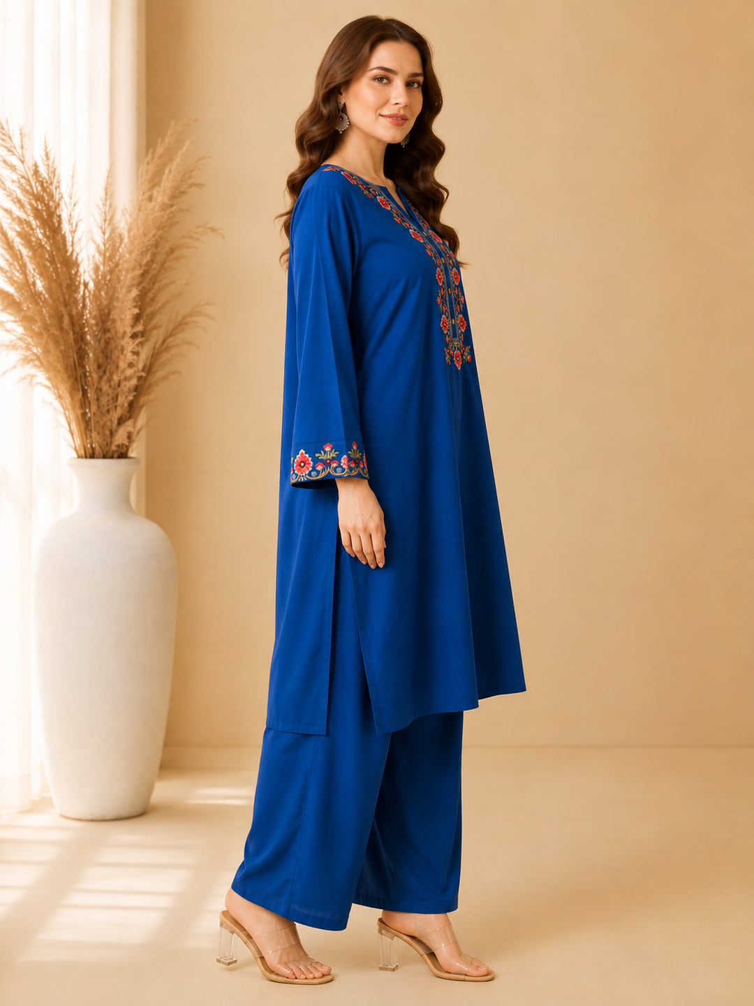 Floral Straight Kurta & Trousers Sets