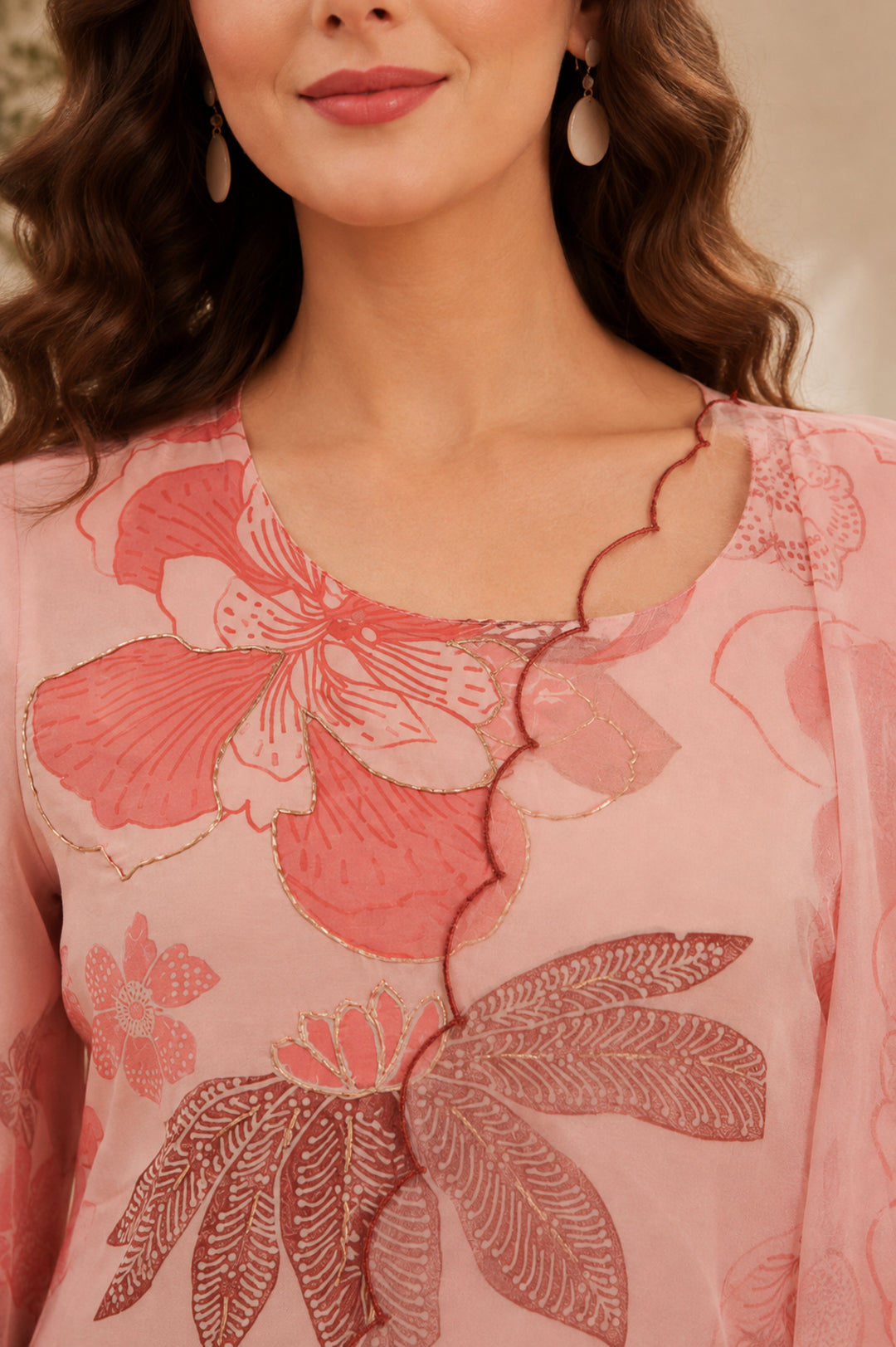 Floral Straight Kurta & Trousers Sets