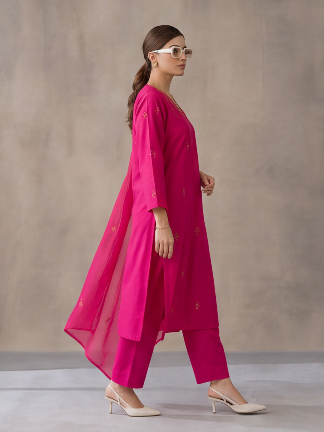 Women Straight Printed Pure Cotton Kurta Sets