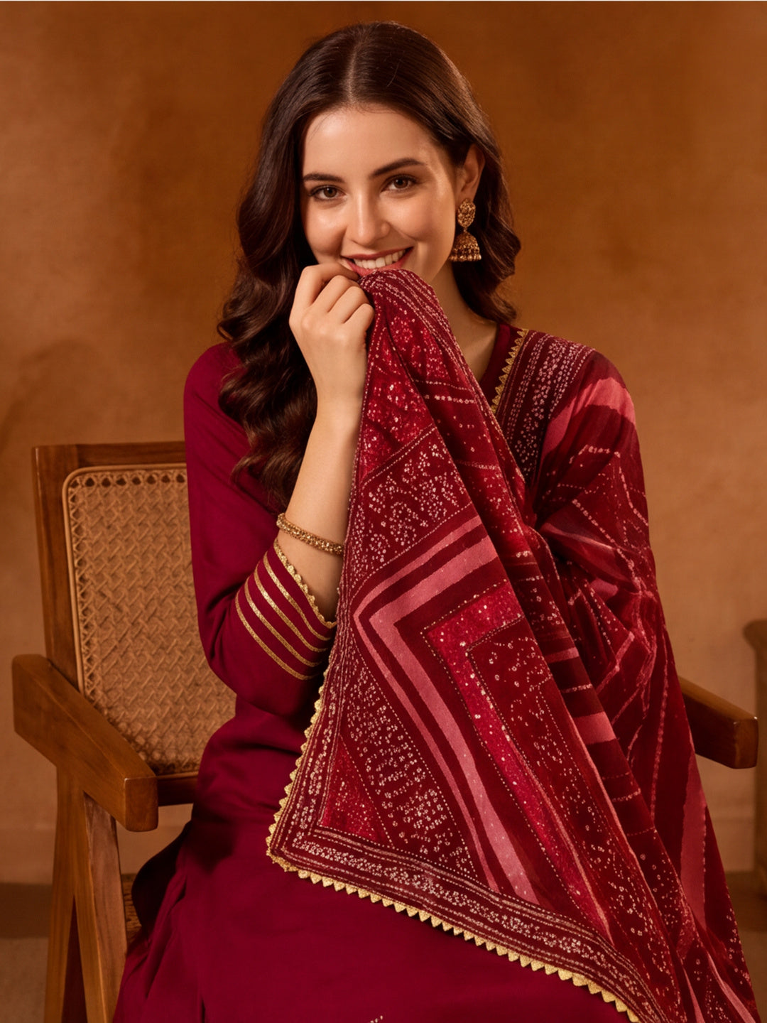 Floral Embroidered Straight Kurta & Skirt Sets
