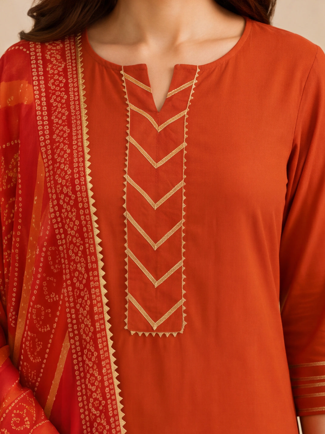 Floral Embroidered Straight Kurta & Skirt Sets