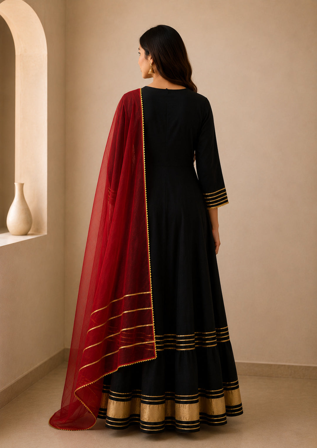 Floral Embroidered A-Line Kurta & Skirt Sets