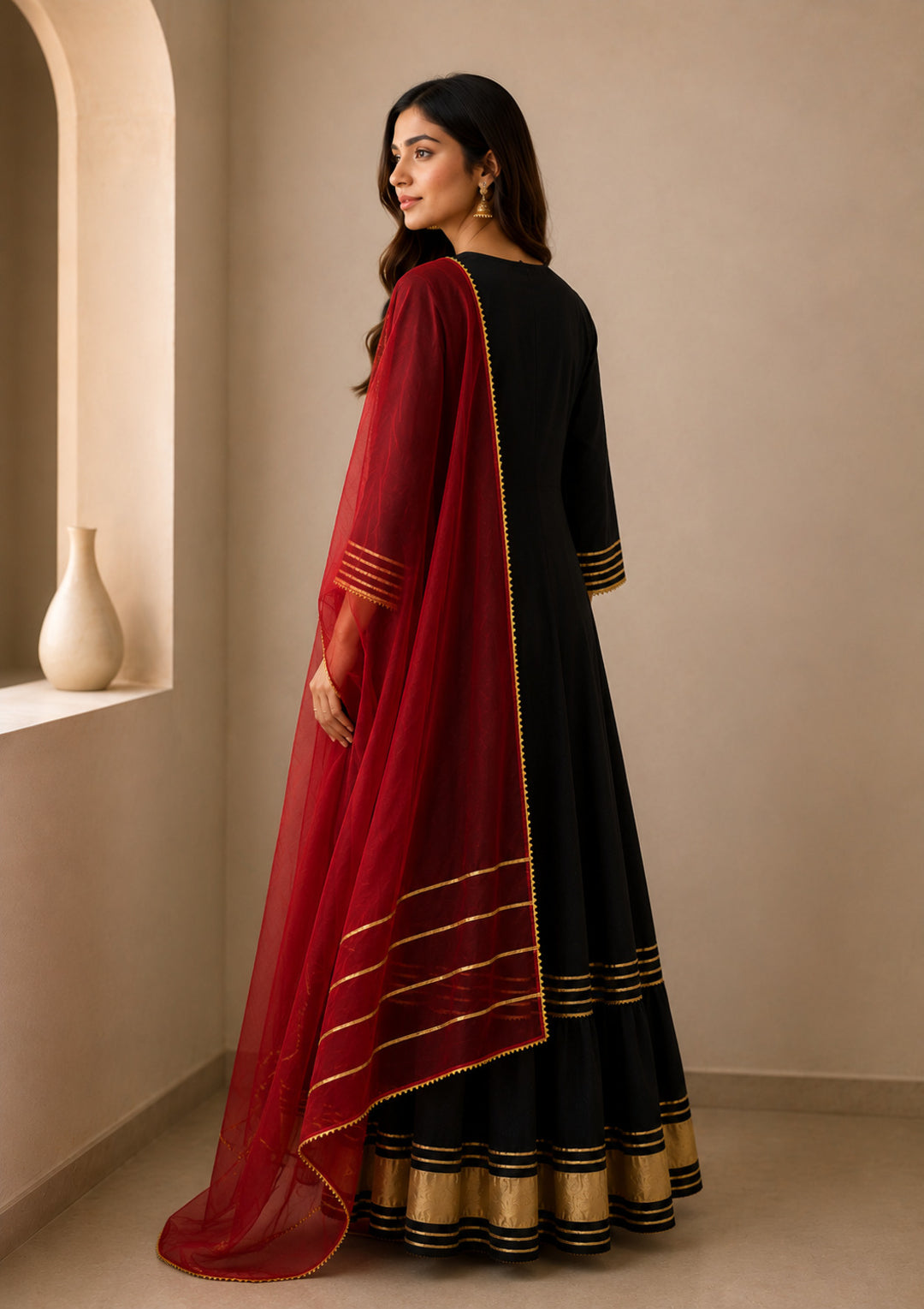 Floral Embroidered A-Line Kurta & Skirt Sets