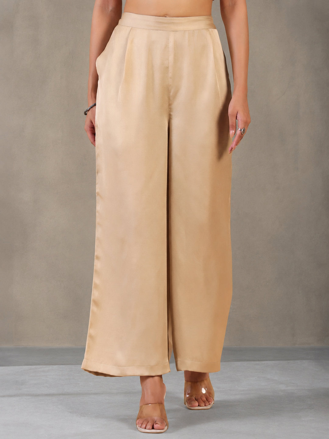 Solid Loose Fit Palazzo for Women