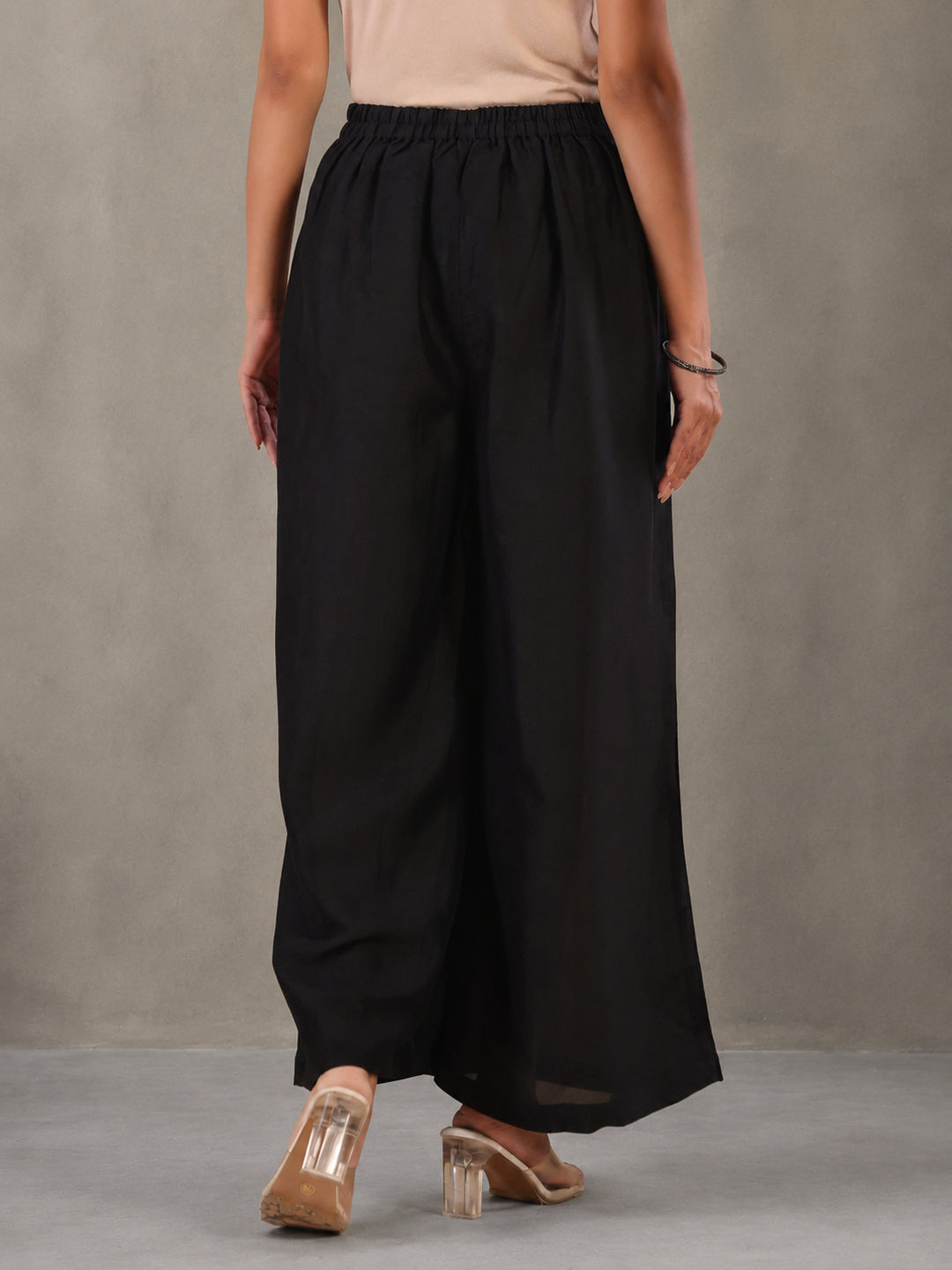 Solid Loose Fit Palazzo for Women