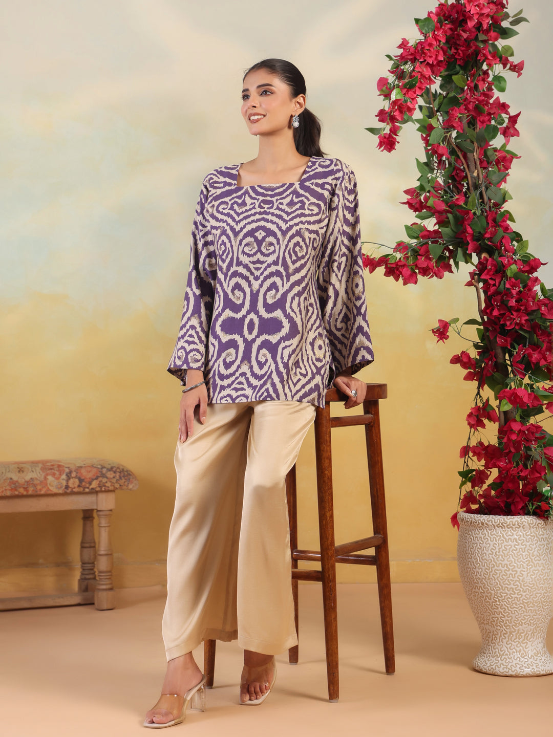 Solid Loose Fit Palazzo for Women