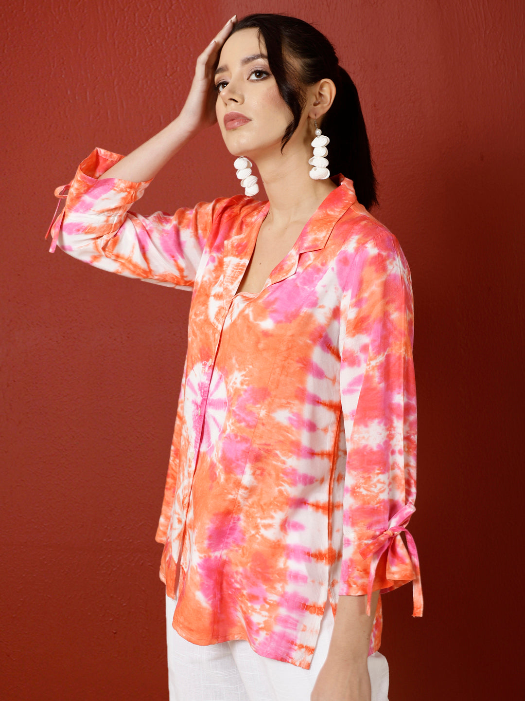 Orange Tie Dye Shirt