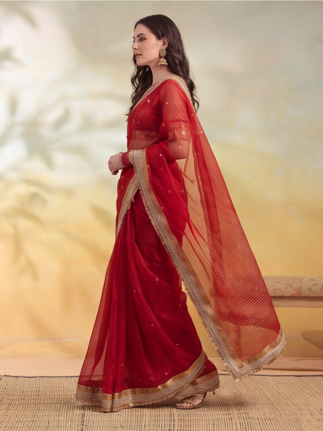 Ghungroo Saree With Unstitch Blouse
