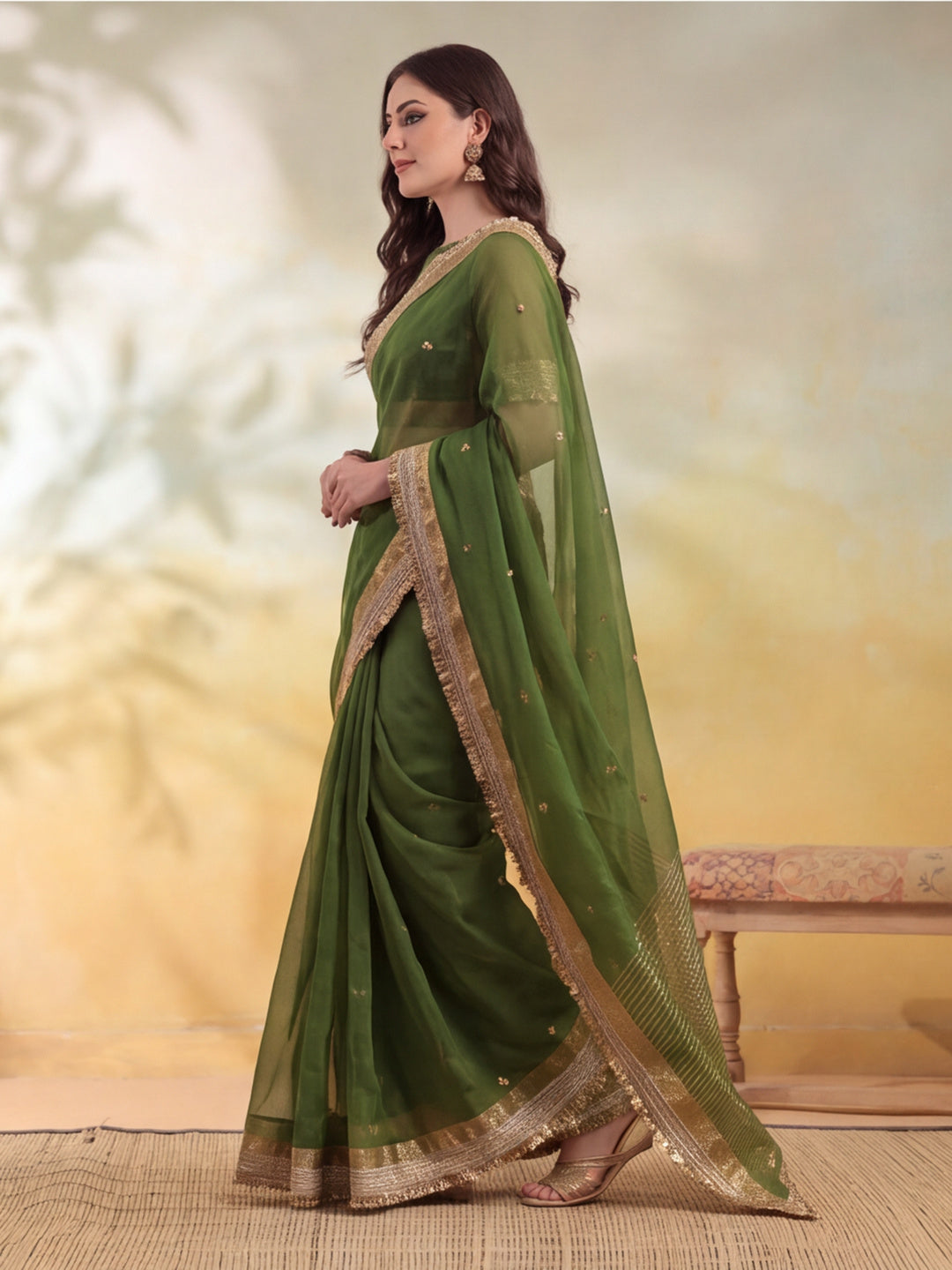 Ghungroo Saree With Unstitch Blouse