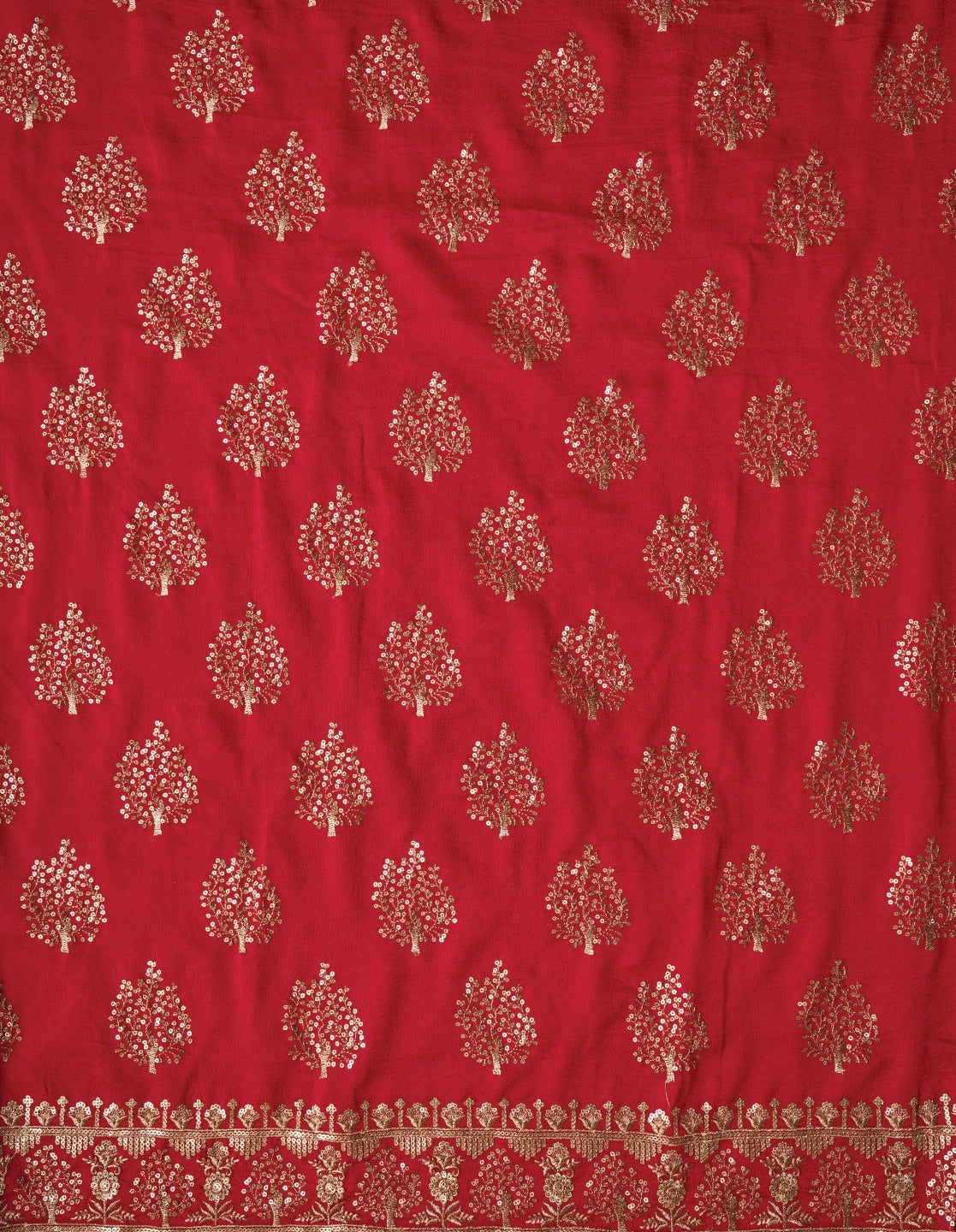 Pink Sequin Work Cotton Blend Dress Material with Dupatta