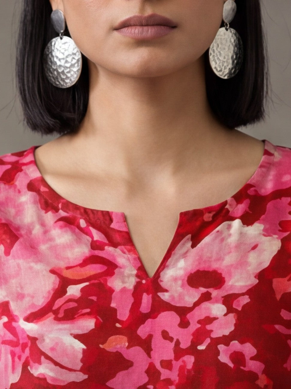 Floral Printed Straight Kurta & Trousers Sets
