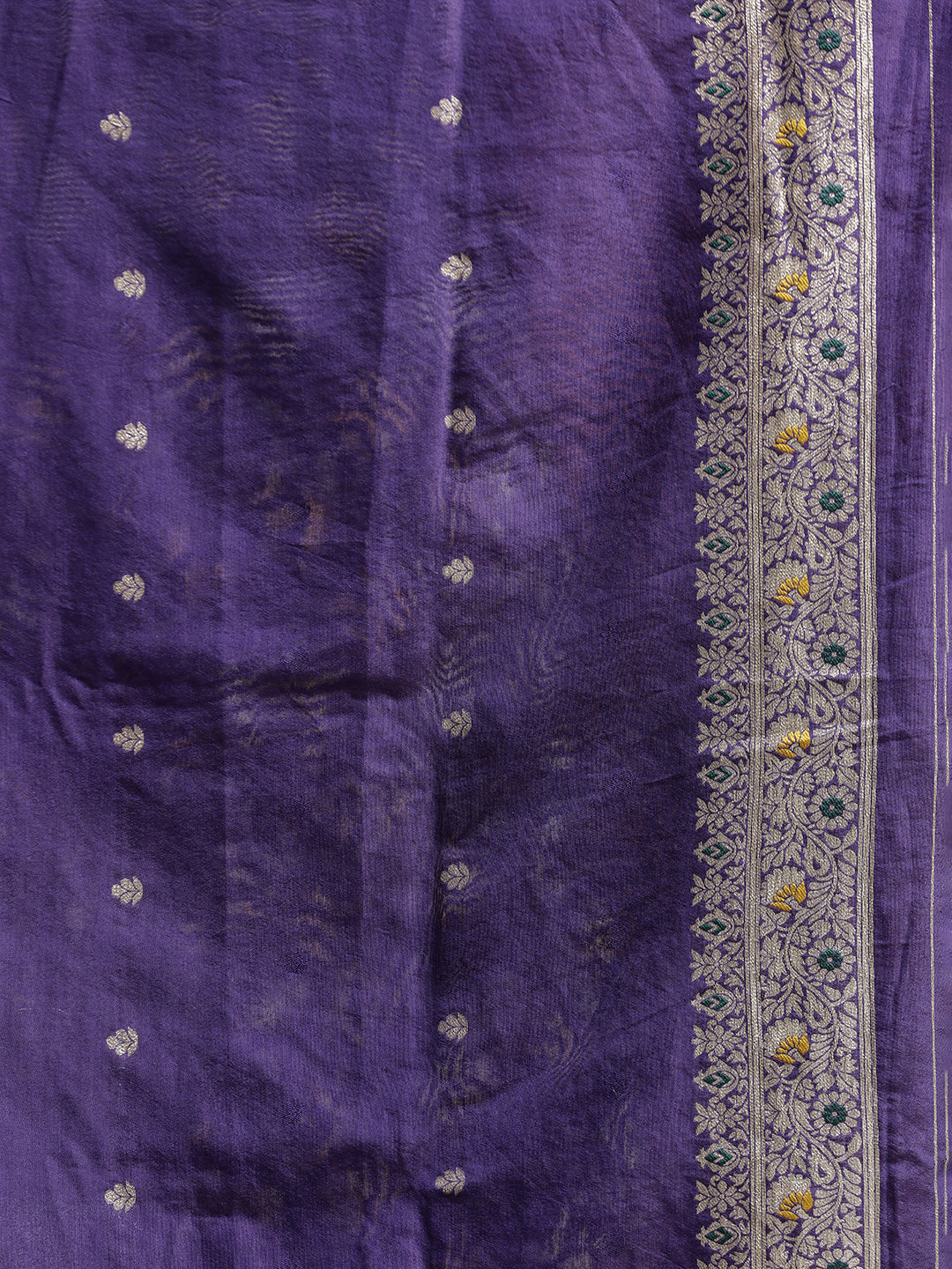 Navy Blue Silk Blend Banarasi Zari Woven Saree