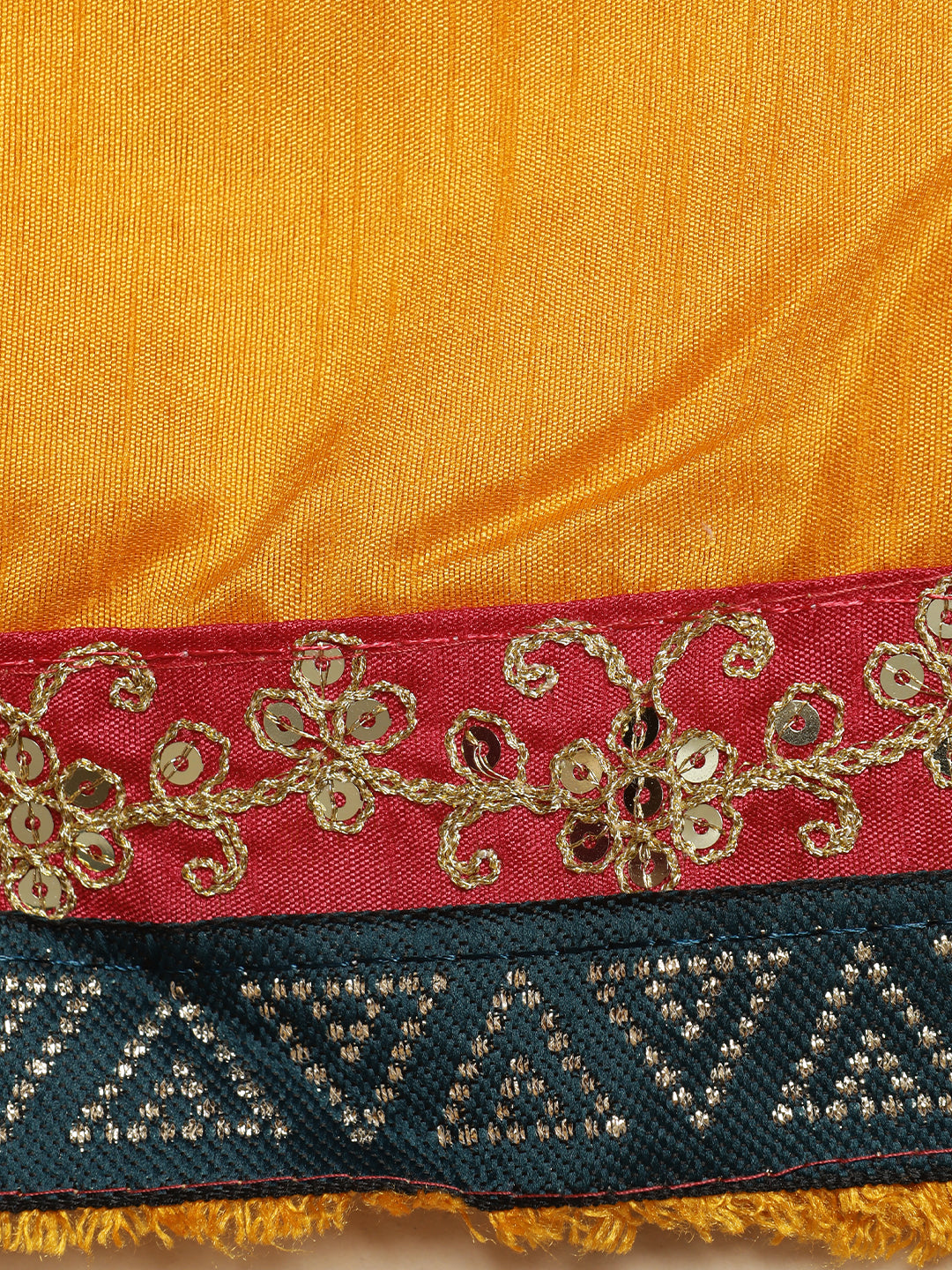 Orange Printed Lightweight Georgette Saree