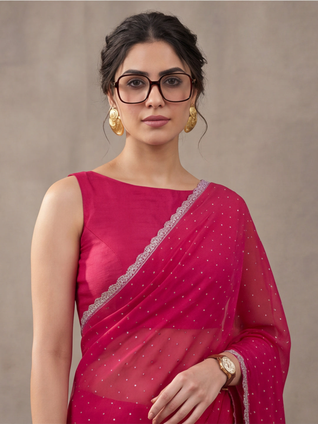 Pink Vichitra Silk Embellished Saree for Women by Jaipur Kurti