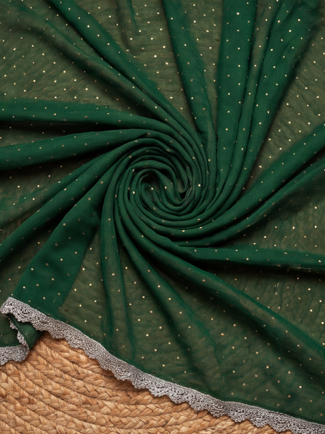 Green Vichitra Silk Embellished Saree for Women by Jaipur Kurti