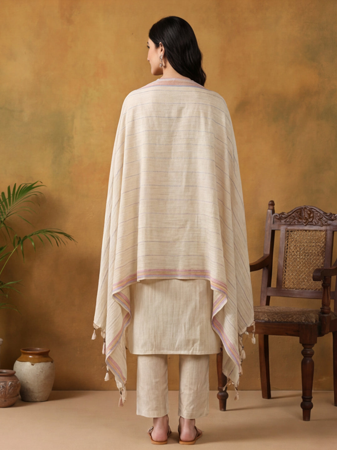 Solid Printed Straight Kurta & Trousers Sets