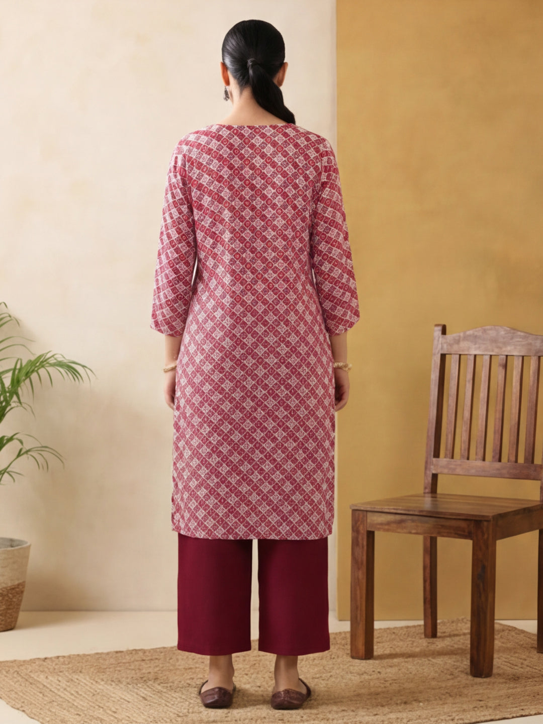 Floral Printed Straight Kurta