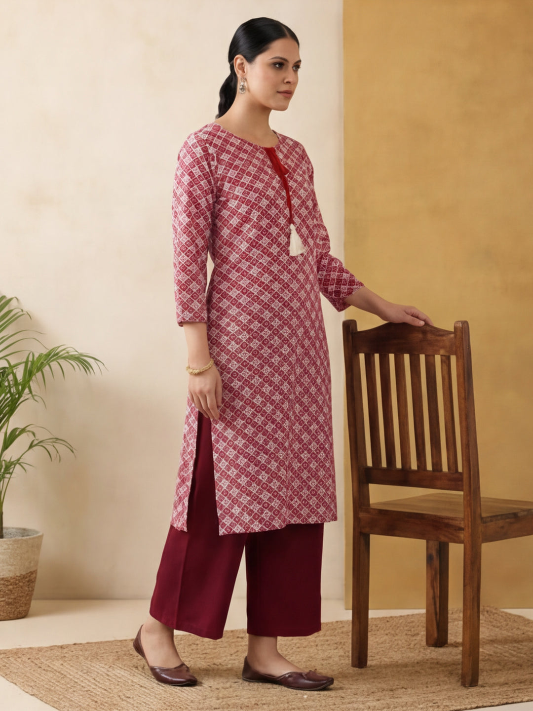 Floral Printed Straight Kurta