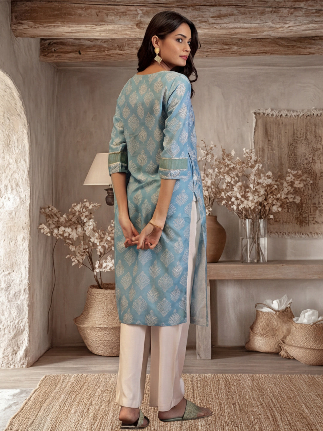 Bandhej Printed Modal Muslin Kurta