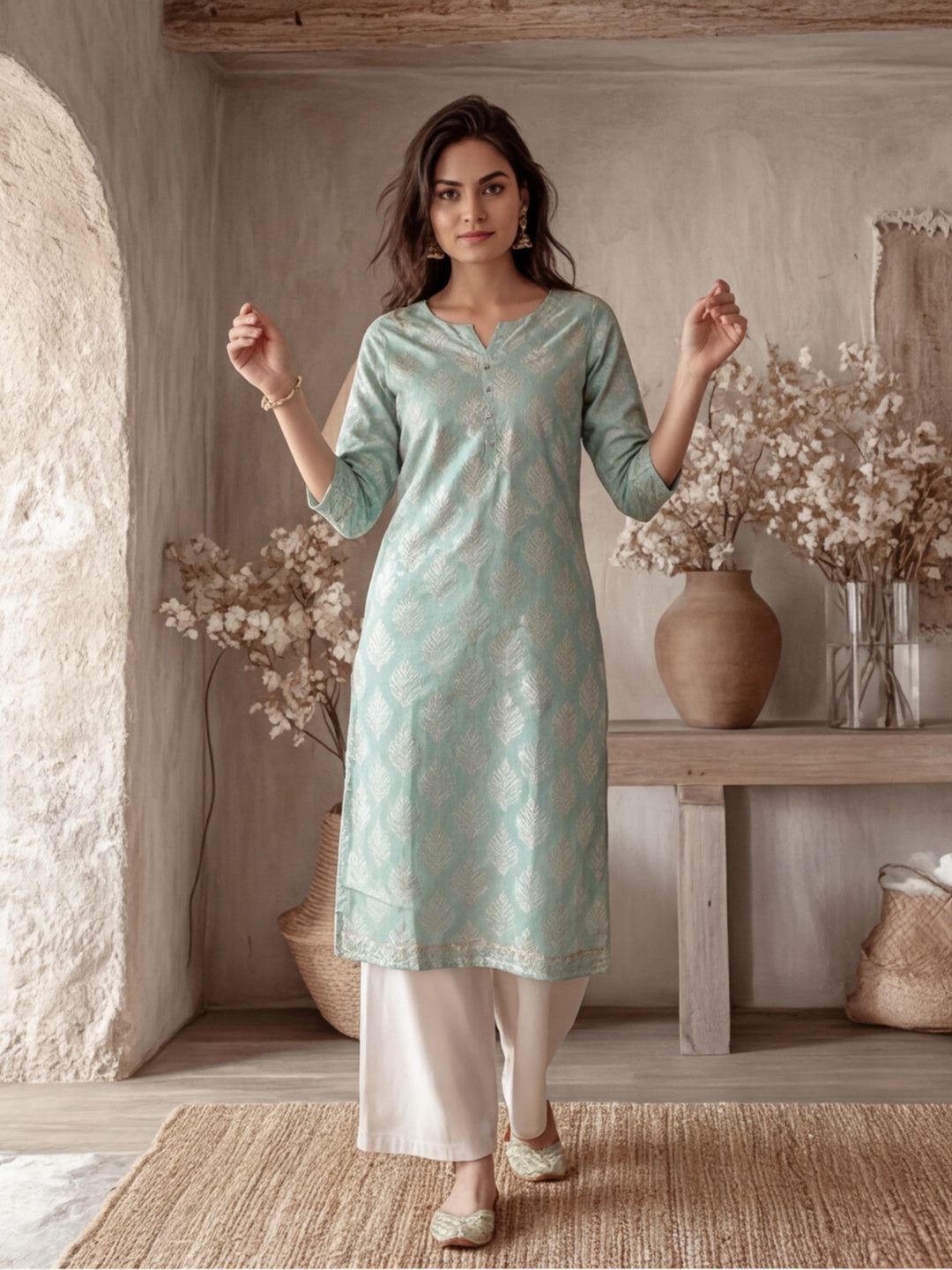 Bandhej Printed Modal Muslin Kurta