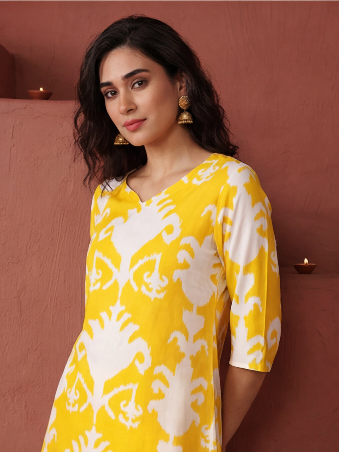 Floral Printed Straight Kurta & Trousers Sets