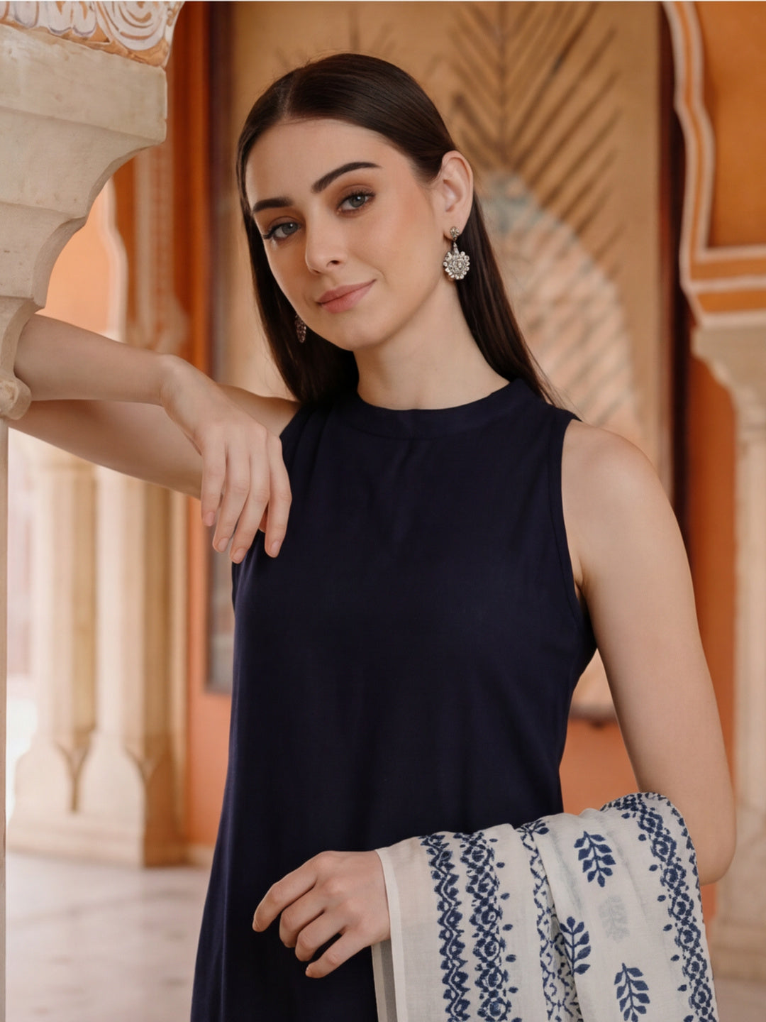 Solid Kurta Sets With Pure Cotton Dupatta