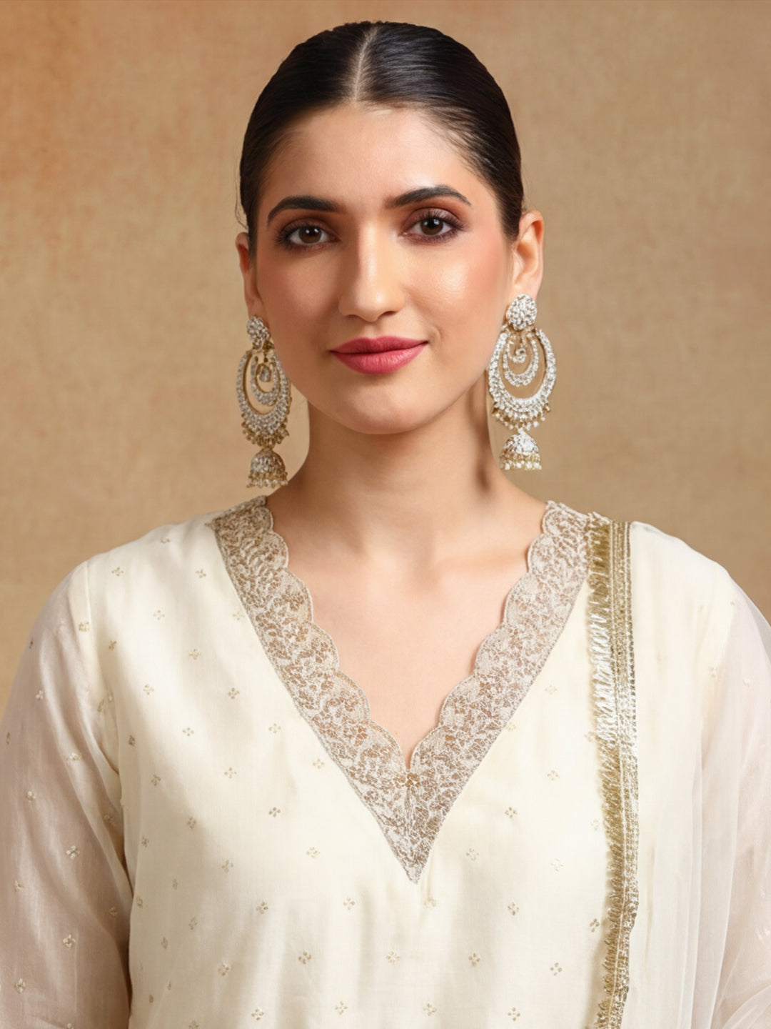 Ethnic Motifs Yoke Design Straight Kurta & Trousers Sets