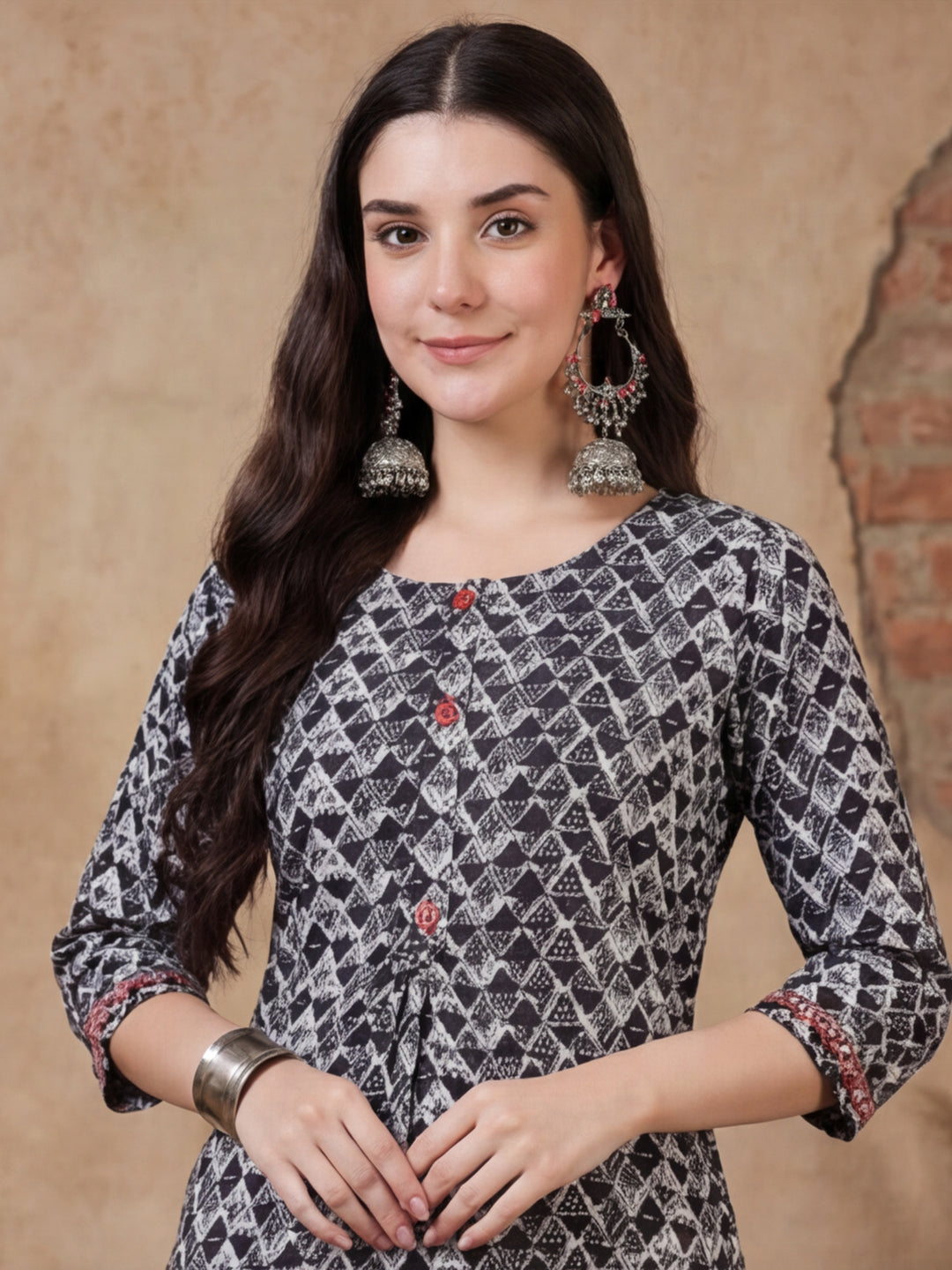 Floral Printed Straight Pure Cotton Kurta