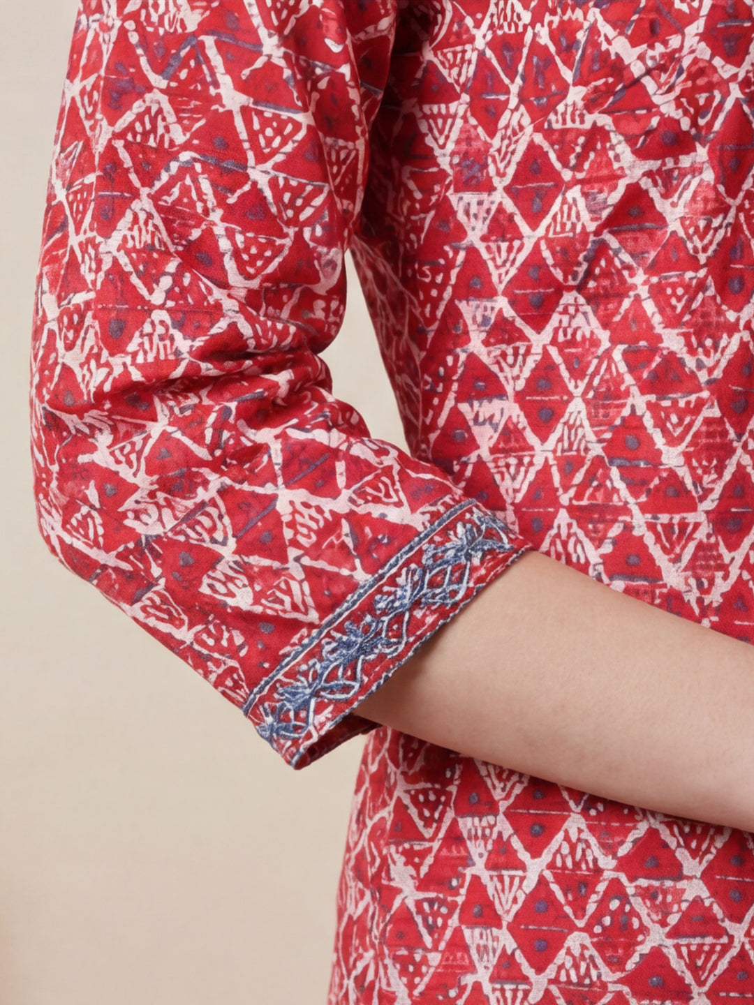 Floral Printed Straight Pure Cotton Kurta