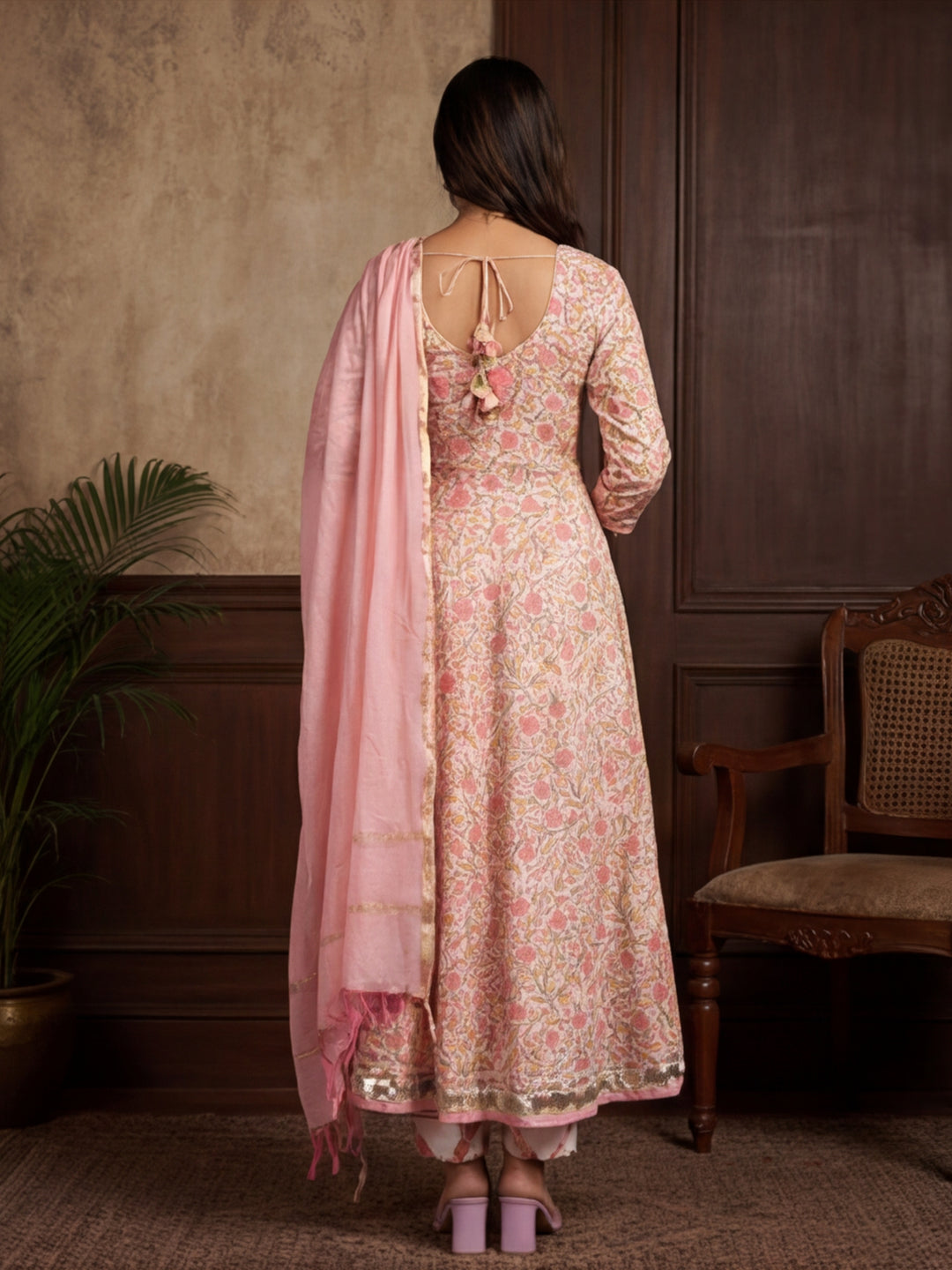 Ethnic Motifs Printed Flared Kurta & Trousers Sets