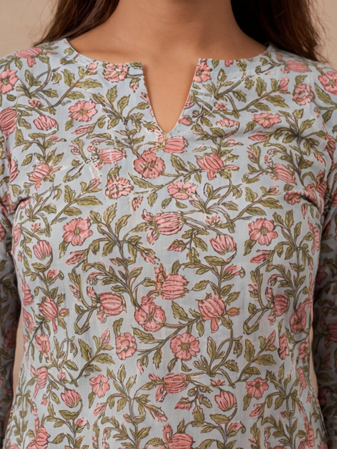 Floral Printed Straight Kurta & Palazzos Sets